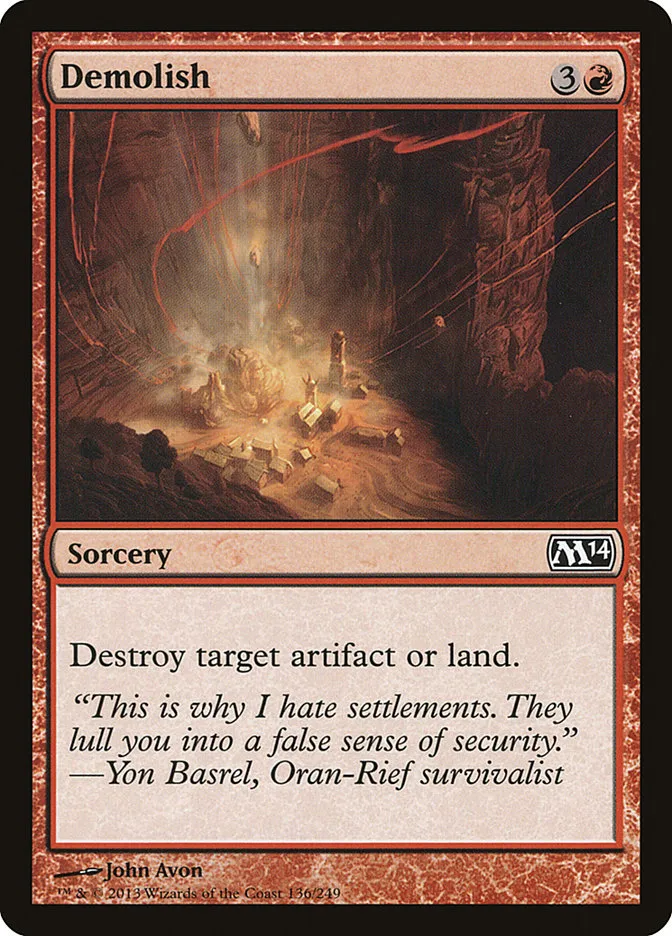 2013 Magic 2014 Demolish common #136 common card image