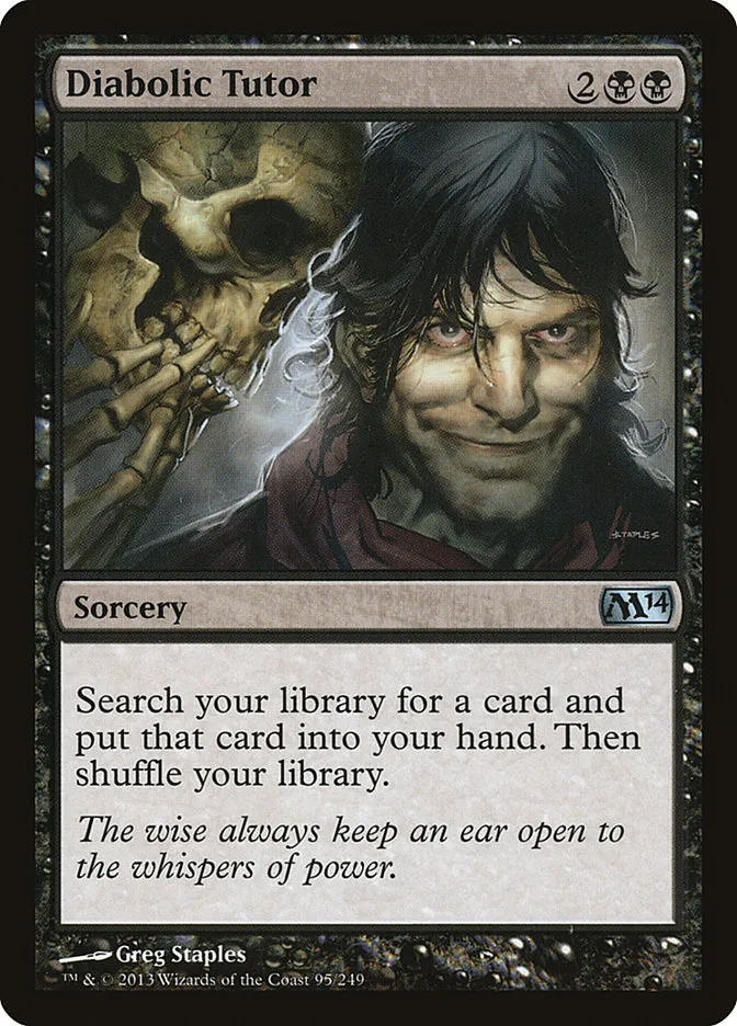2013 Magic 2014 Diabolic Tutor uncommon #95 uncommon card image