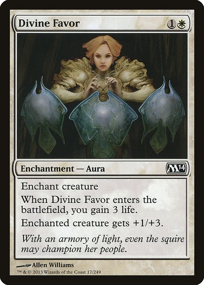 2013 Magic 2014 Divine Favor common #17 common card image