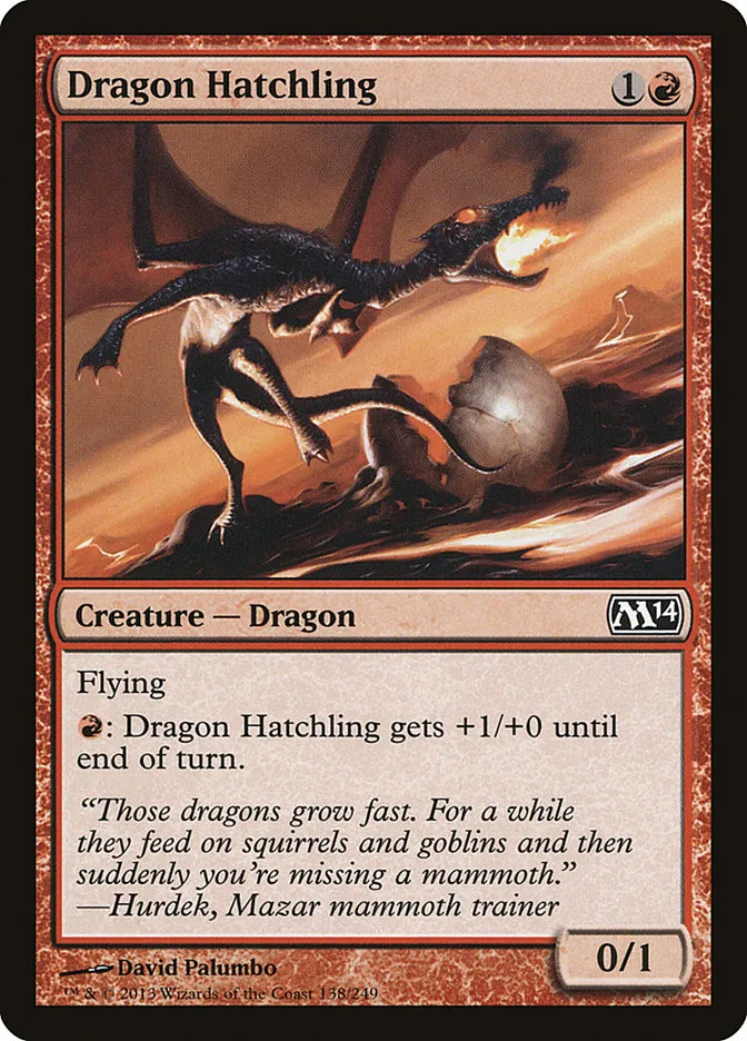 2013 Magic 2014 Dragon Hatchling common #138 common card image