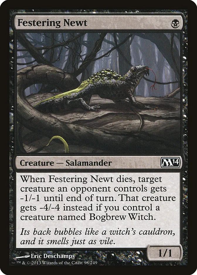 2013 Magic 2014 Festering Newt common #98 common card image