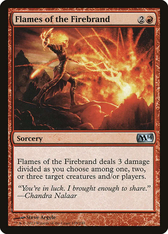 2013 Magic 2014 Flames of the Firebrand #139 uncommon card image
