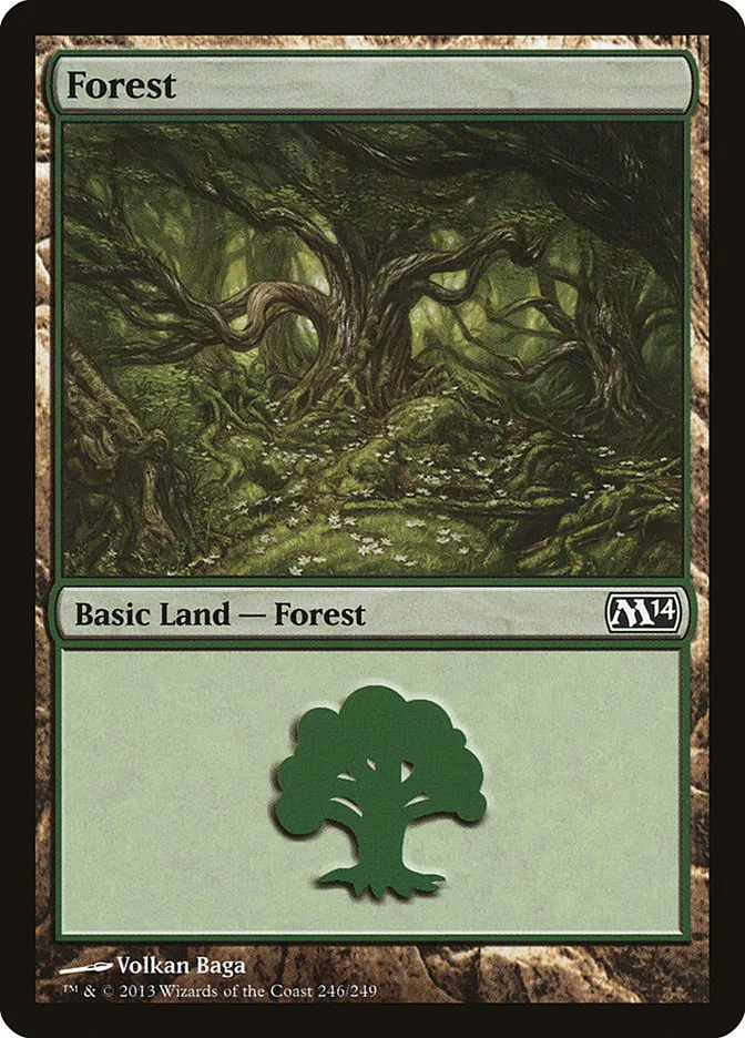 2013 Magic 2014 Forest common #246 common card image
