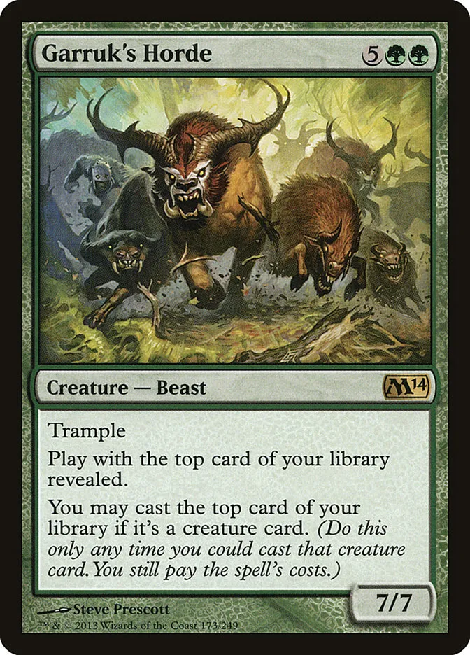 2013 Magic 2014 Garruk's Horde #173 rare card image