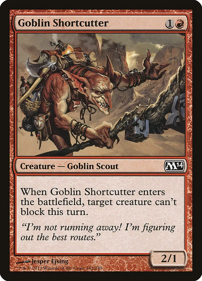 2013 Magic 2014 Goblin Shortcutter common #142 common card image