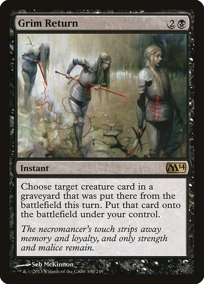 2013 Magic 2014 Grim Return rare #100 rare card image