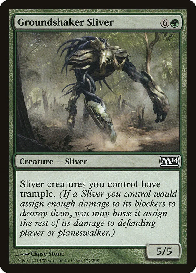 2013 Magic 2014 Groundshaker Sliver common #177 common card image