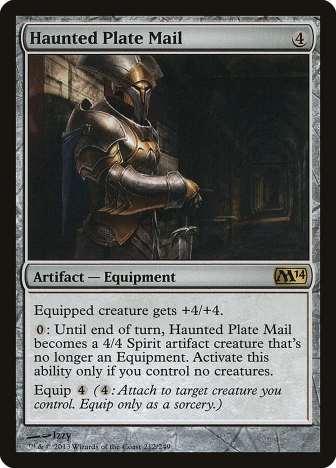 2013 Magic 2014 Haunted Plate Mail #212 rare card image