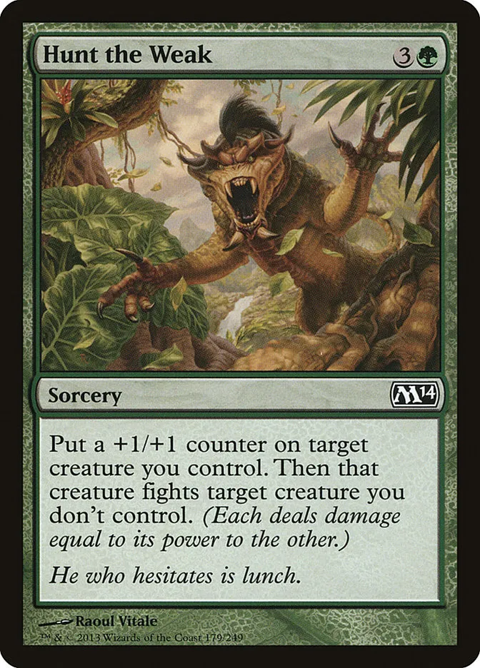 2013 Magic 2014 Hunt the Weak common #179 common card image