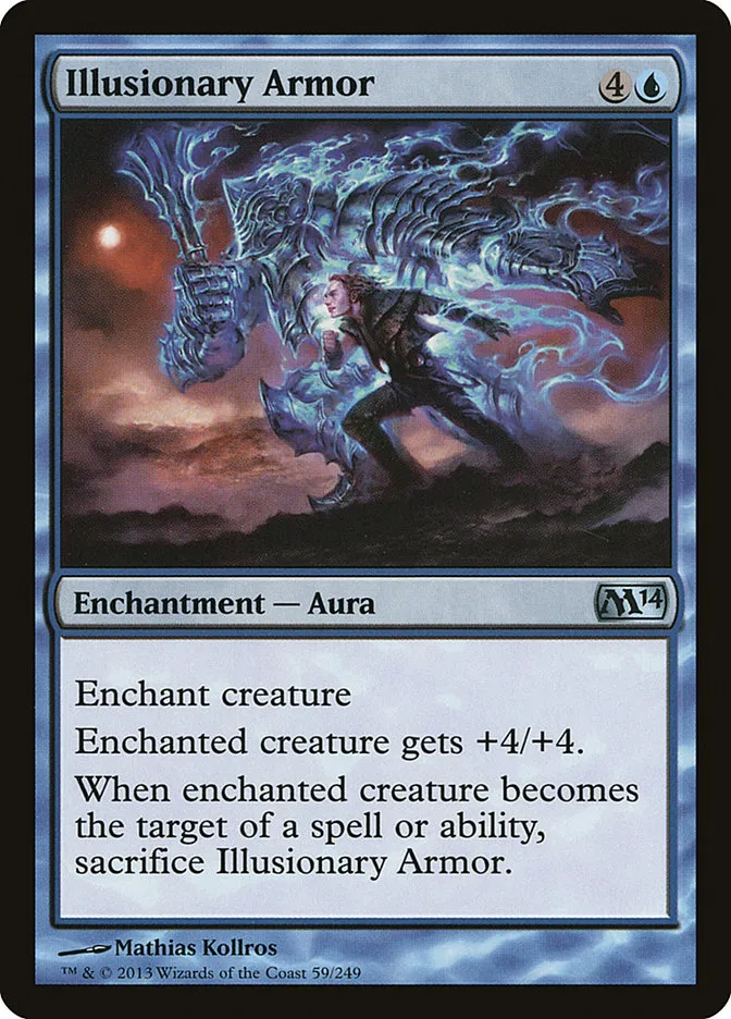 2013 Magic 2014 Illusionary Armor uncommon #59 uncommon card image