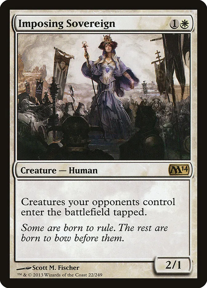 2013 Magic 2014 Imposing Sovereign #22 rare card image