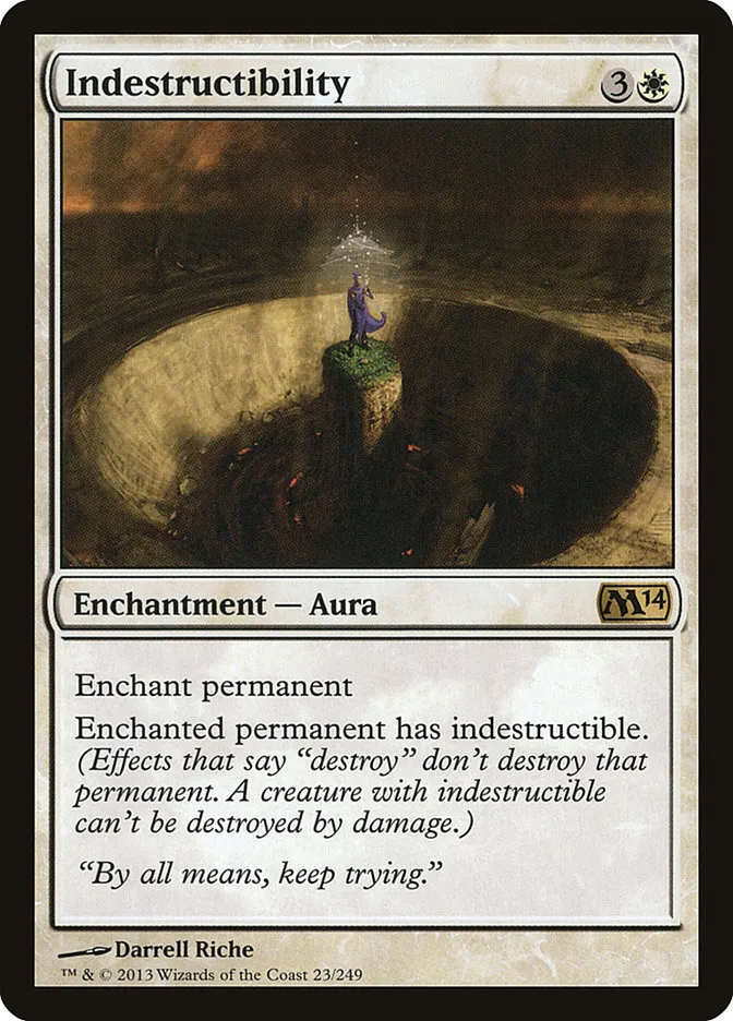2013 Magic 2014 Indestructibility rare #23 rare card image