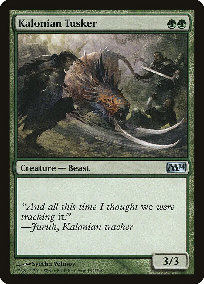 2013 Magic 2014 Kalonian Tusker uncommon #182 uncommon card image
