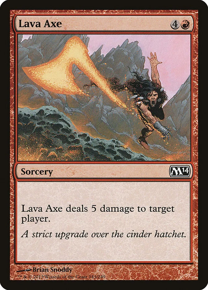 2013 Magic 2014 Lava Axe common #143 common card image