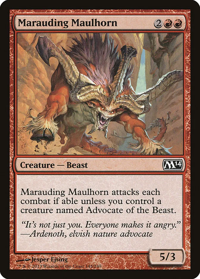 2013 Magic 2014 Marauding Maulhorn #145 common card image