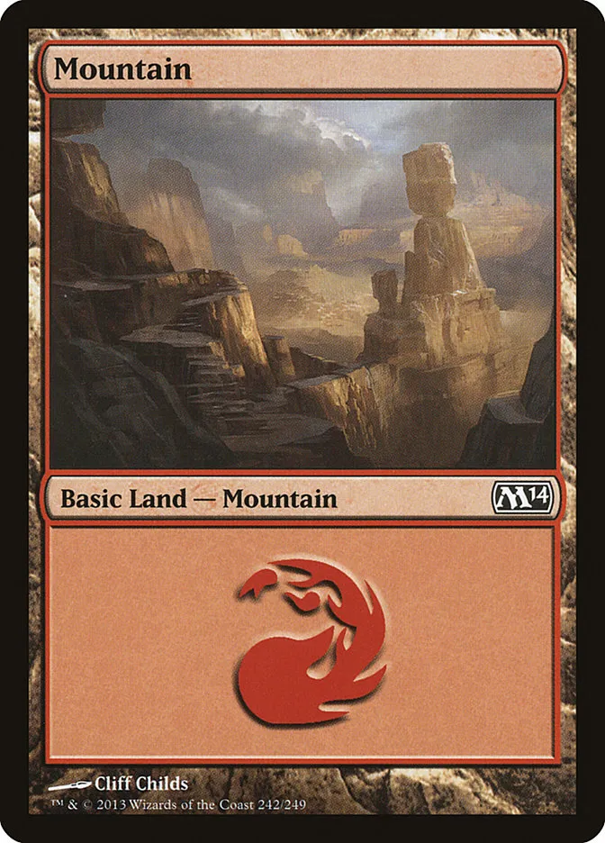 2013 Magic 2014 Mountain common #242 common card image