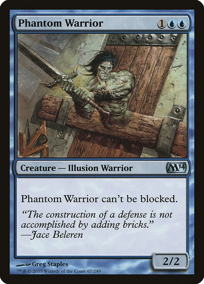 2013 Magic 2014 Phantom Warrior uncommon #67 uncommon card image