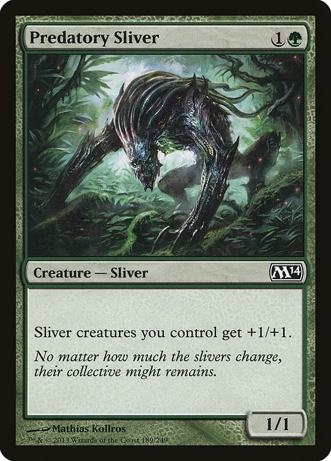 2013 Magic 2014 Predatory Sliver common #189 common card image