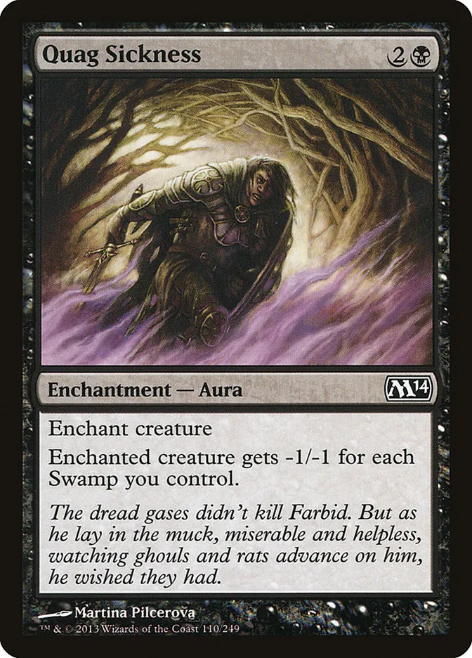 2013 Magic 2014 Quag Sickness common #110 common card image