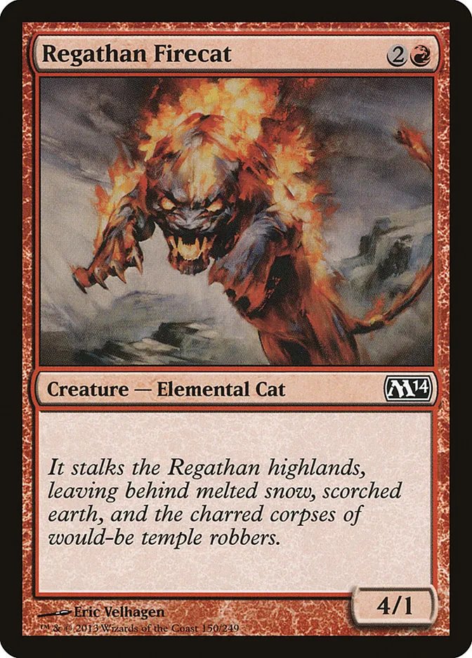 2013 Magic 2014 Regathan Firecat common #150 common card image