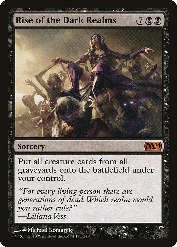 2013 Magic 2014 Rise of the Dark Realms #111 mythic card image