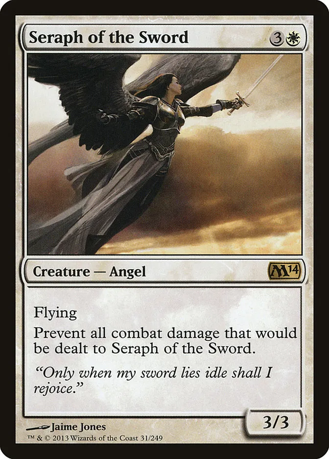 2013 Magic 2014 Seraph of the Sword #31 rare card image