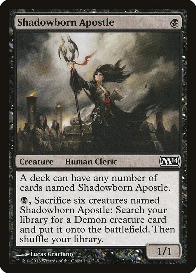 2013 Magic 2014 Shadowborn Apostle common #114 common card image