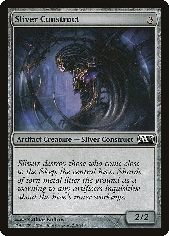 2013 Magic 2014 Sliver Construct common #218 common card image