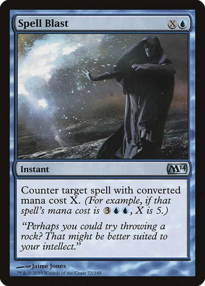 2013 Magic 2014 Spell Blast uncommon #72 uncommon card image