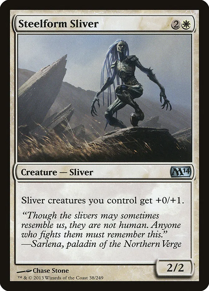 2013 Magic 2014 Steelform Sliver uncommon #38 uncommon card image