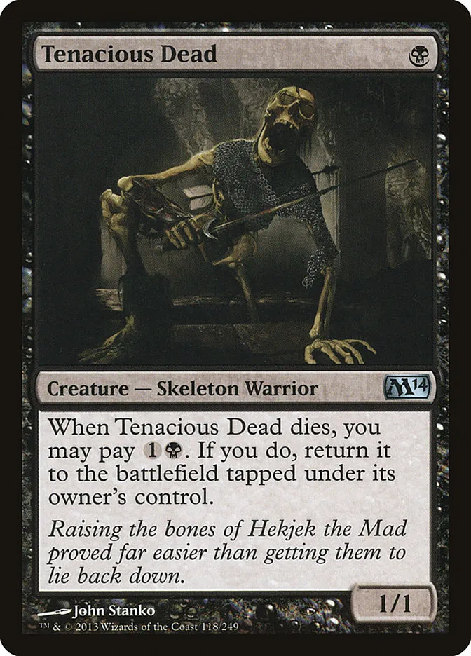 2013 Magic 2014 Tenacious Dead uncommon #118 uncommon card image