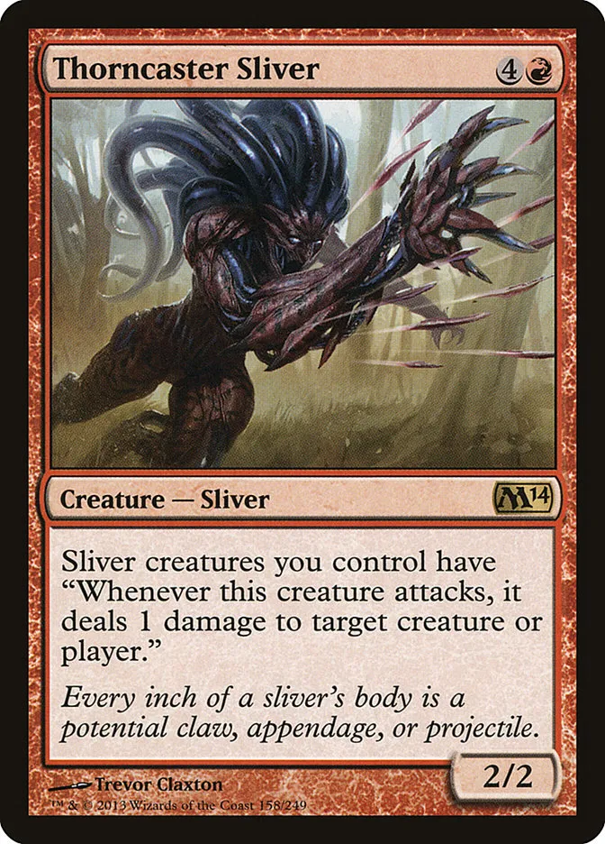 2013 Magic 2014 Thorncaster Sliver rare #158 rare card image