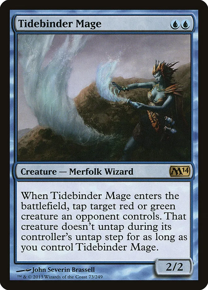 2013 Magic 2014 Tidebinder Mage rare #73 rare card image
