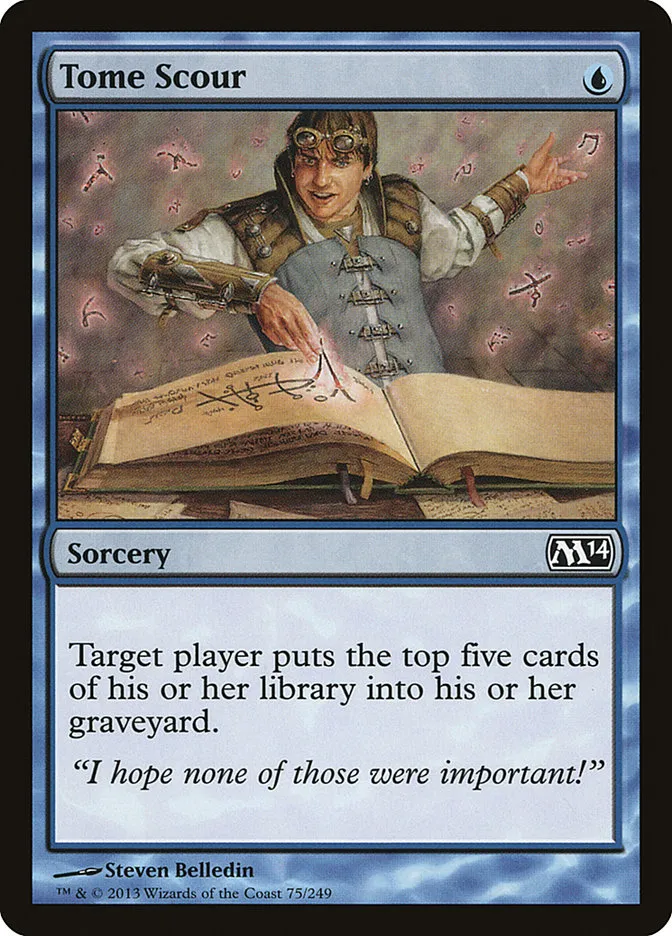 2013 Magic 2014 Tome Scour common #75 common card image