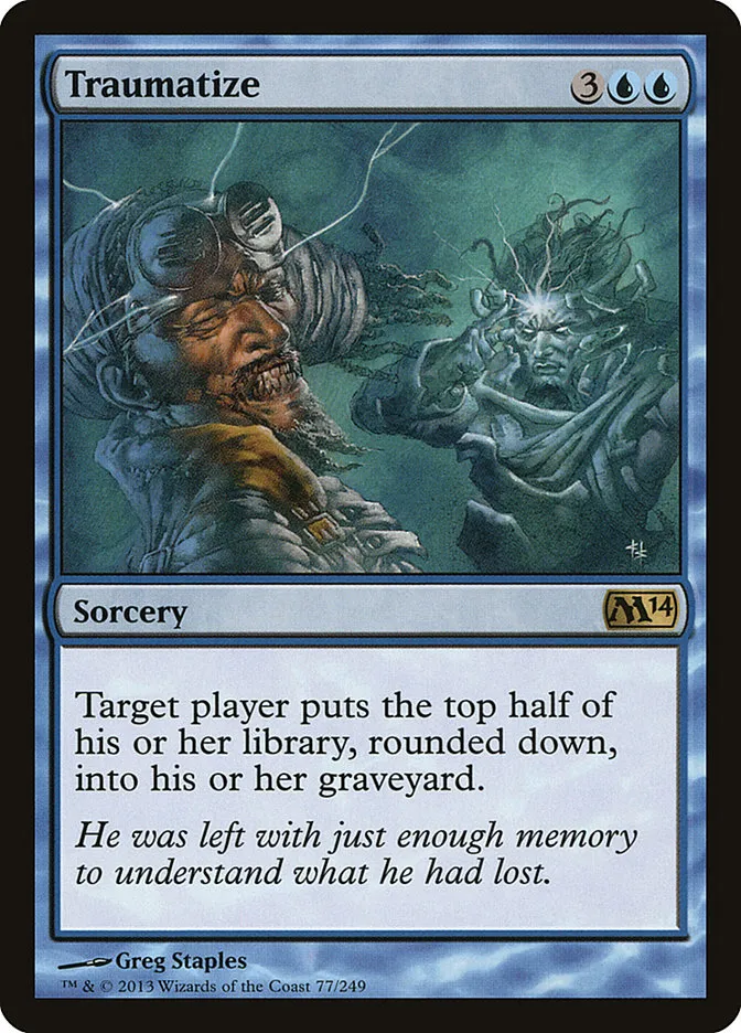 2013 Magic 2014 Traumatize rare #77 rare card image