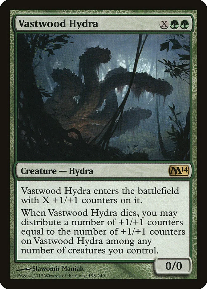 2013 Magic 2014 Vastwood Hydra #198 rare card image