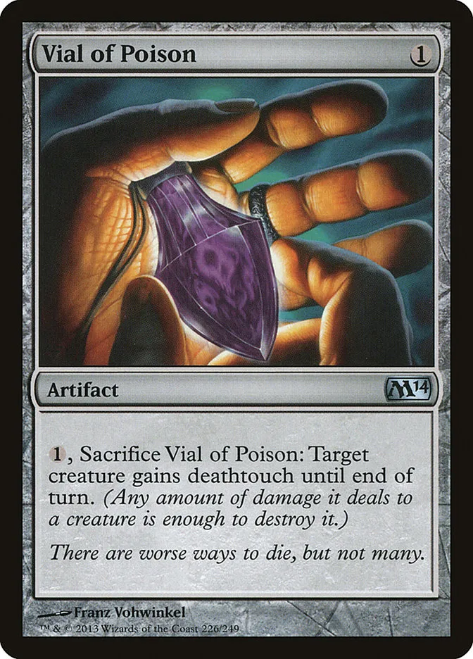 2013 Magic 2014 Vial of Poison #226 uncommon card image