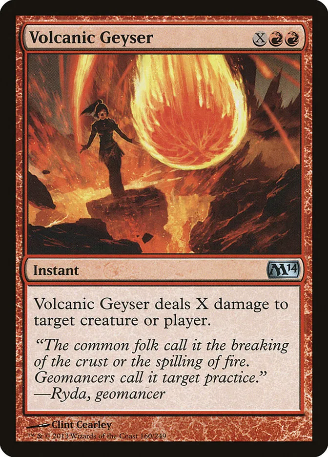 2013 Magic 2014 Volcanic Geyser #160 uncommon card image