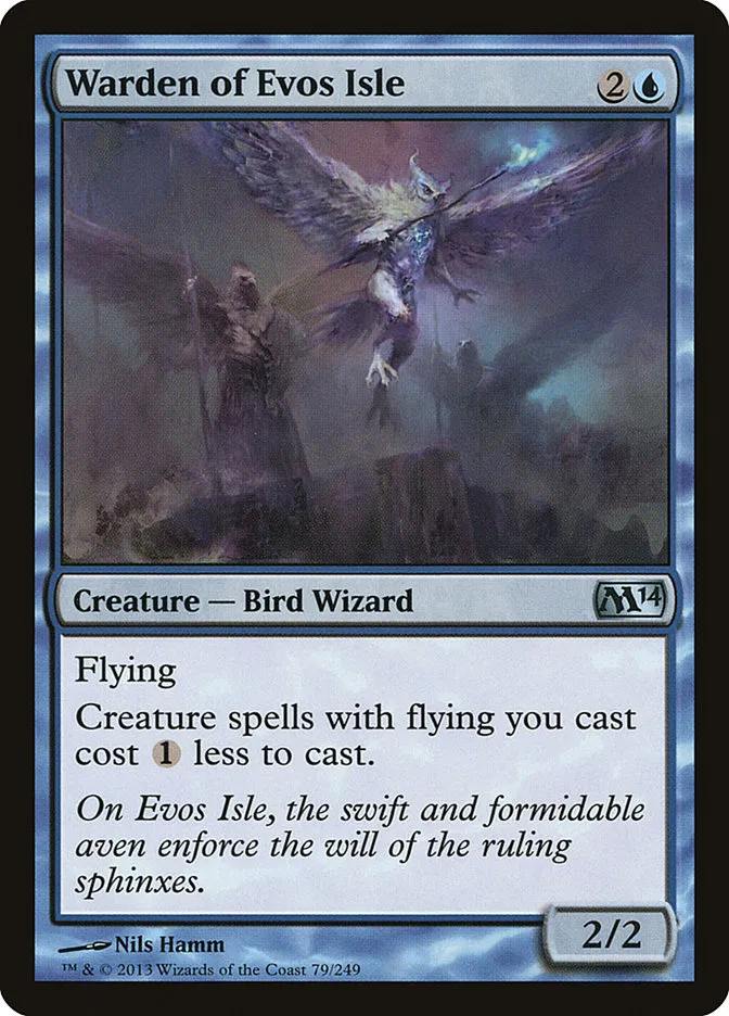 2013 Magic 2014 Warden of Evos Isle #79 uncommon card image