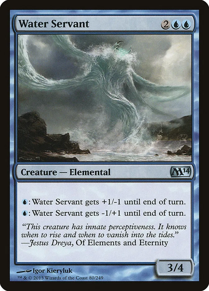 2013 Magic 2014 Water Servant uncommon #80 uncommon card image