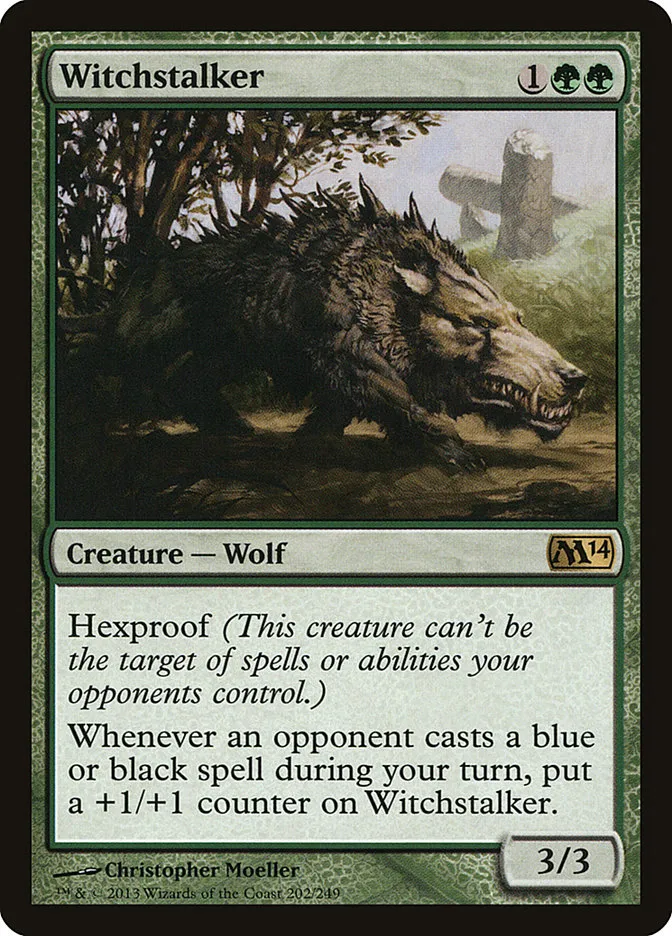2013 Magic 2014 Witchstalker rare #202 rare card image