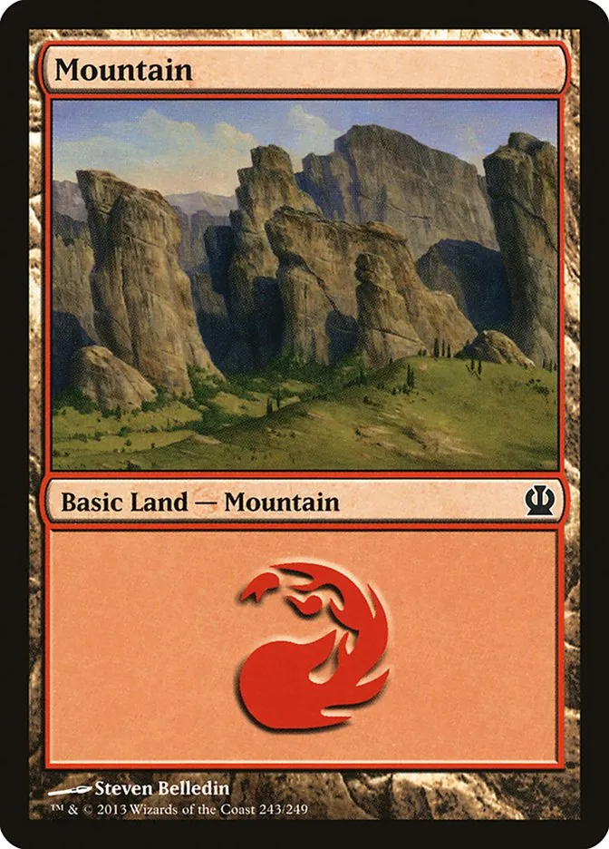 2013 Theros Mountain common #243 common card image