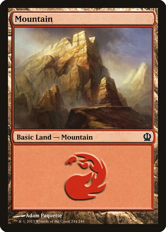 2013 Theros Mountain common #244 common card image