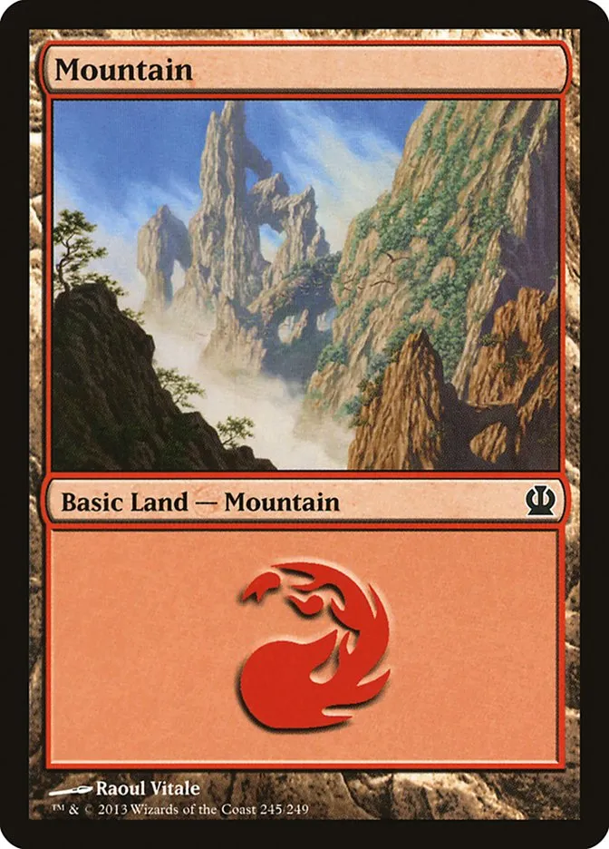 2013 Theros Mountain common #245 common card image