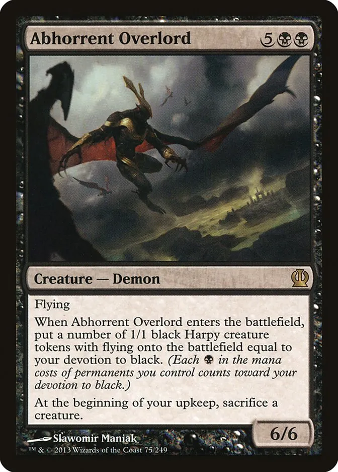 2013 Theros Abhorrent Overlord [Foil] rare #75 rare card image