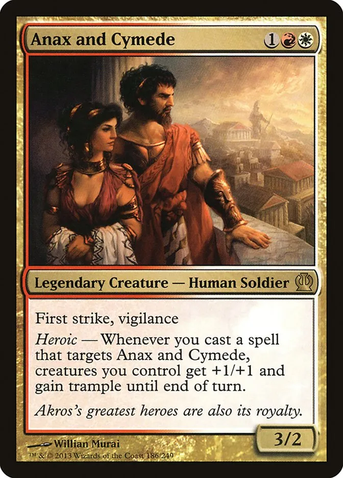 2013 Theros Anax and Cymede #186 rare card image
