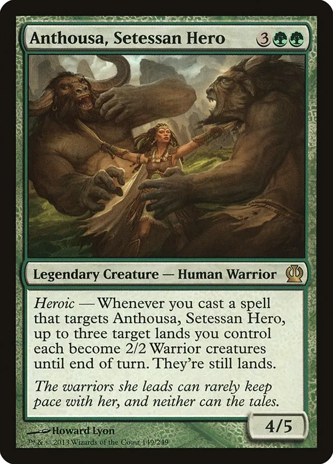 2013 Theros Anthousa, Setessan Hero #149 rare card image