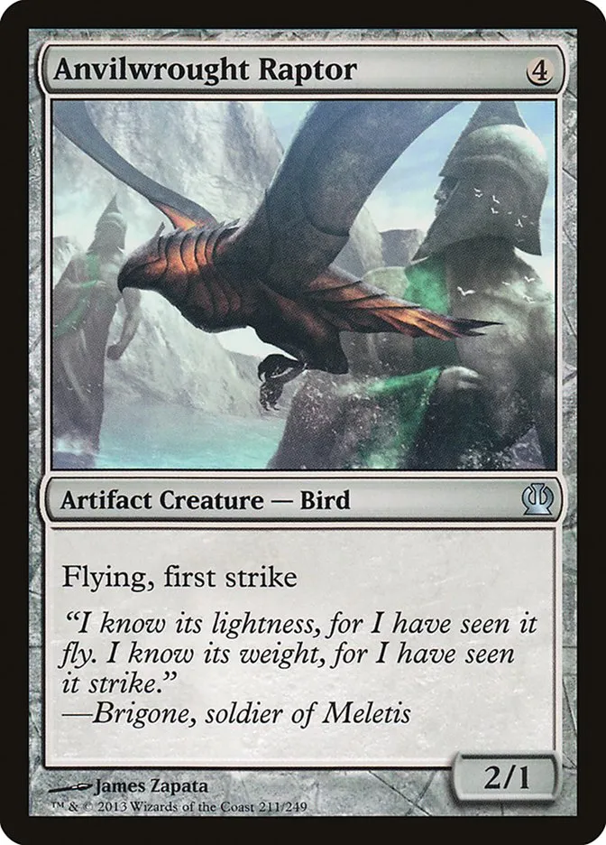 2013 Theros Anvilwrought Raptor #211 uncommon card image
