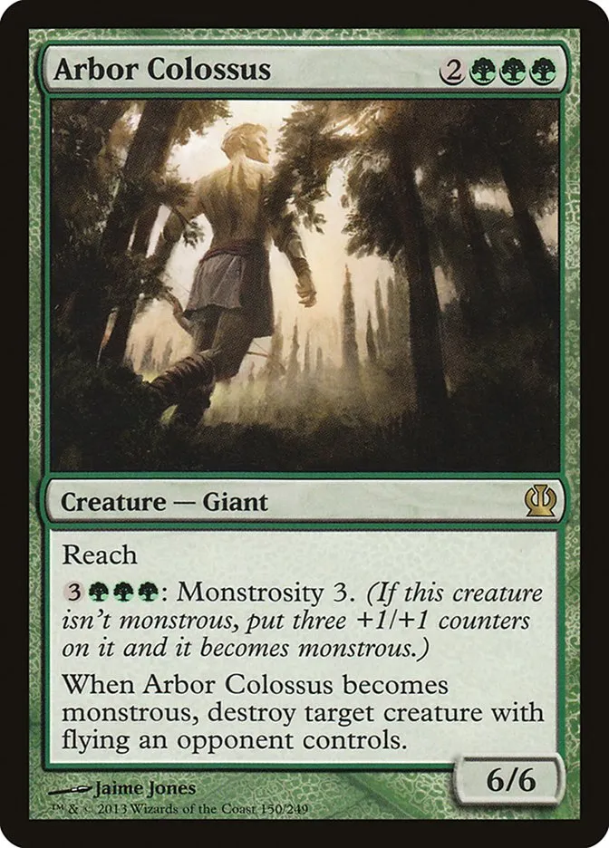 2013 Theros Arbor Colossus #150 rare card image
