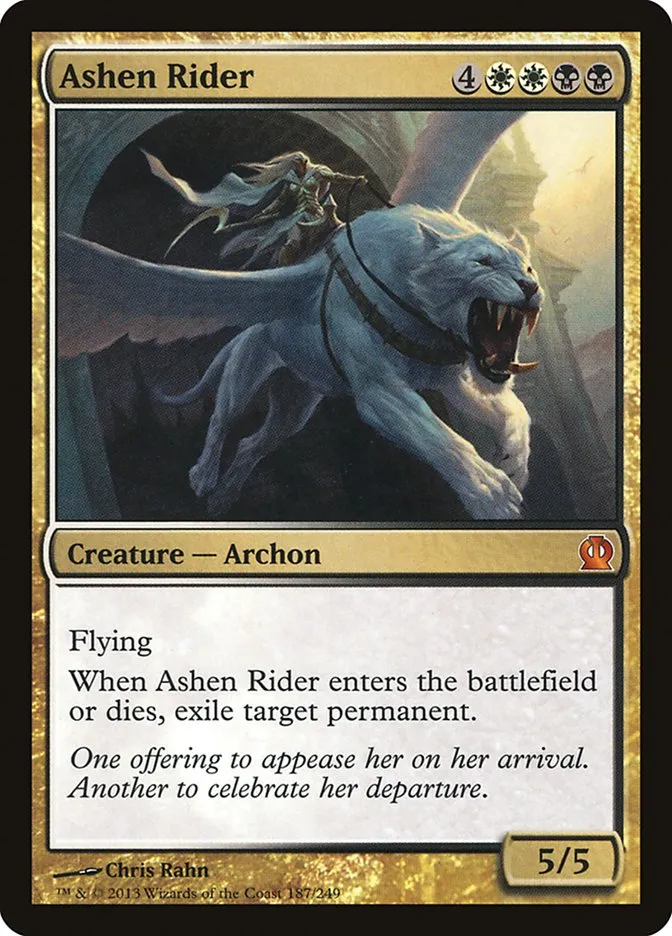 2013 Theros Ashen Rider #187 mythic card image